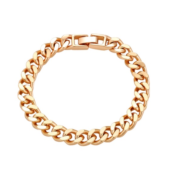 Chunky Chain Bracelet | 18K Gold Plated Luxury Jewelry - Picture 6 of 12